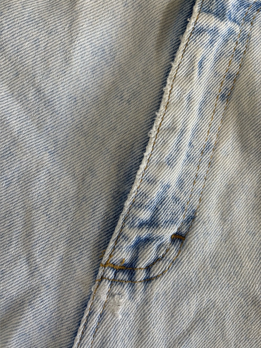 *FLAWS* Vtg Lee High Waist Tapered Light Wash Denim Jeans 10L Western Yoke 80s - Picture 13 of 16